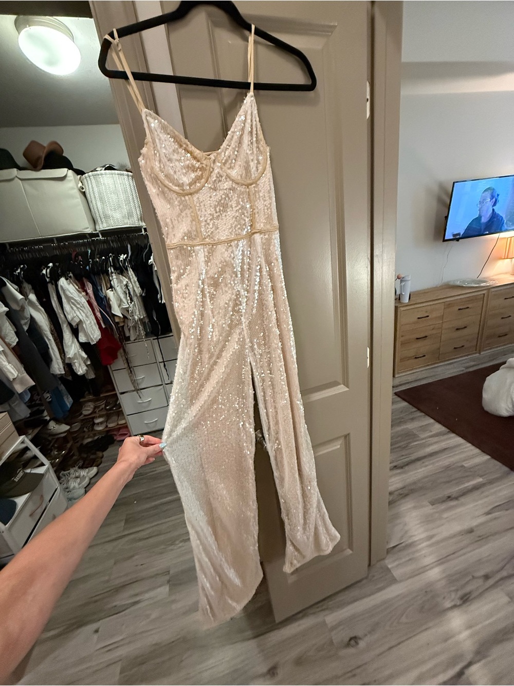Sequin Ivory Jumpsuit